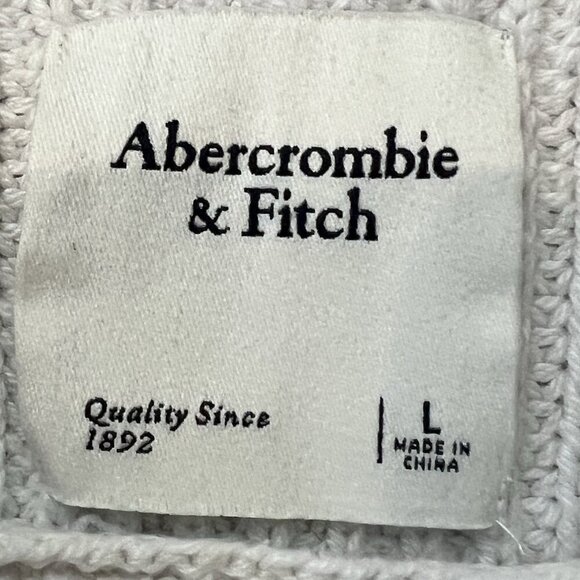 Abercrombie & Fitch Women’s Sleeveless Sweater Vest Size Large White Crew Neck - Picture 3 of 6